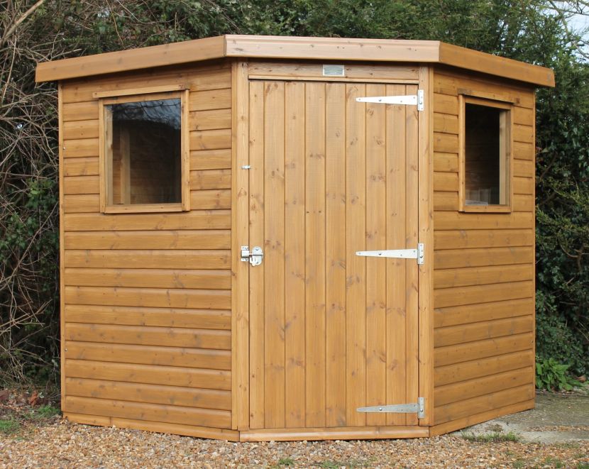 7ft x 7ft (2.1m x 2.1m) in light brown preservative finish